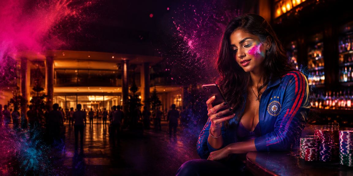 Person playing slots on a mobile phone in India